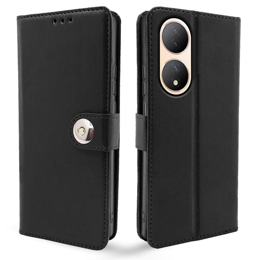 Pikkme Vivo Y100 5G Button Flip Cover (Black)