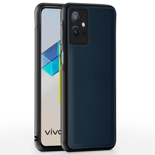 Pikkme Vivo T1 5G / Vivo Y75 5G / iQOO Z6 5G Leather Back Cover | Blue