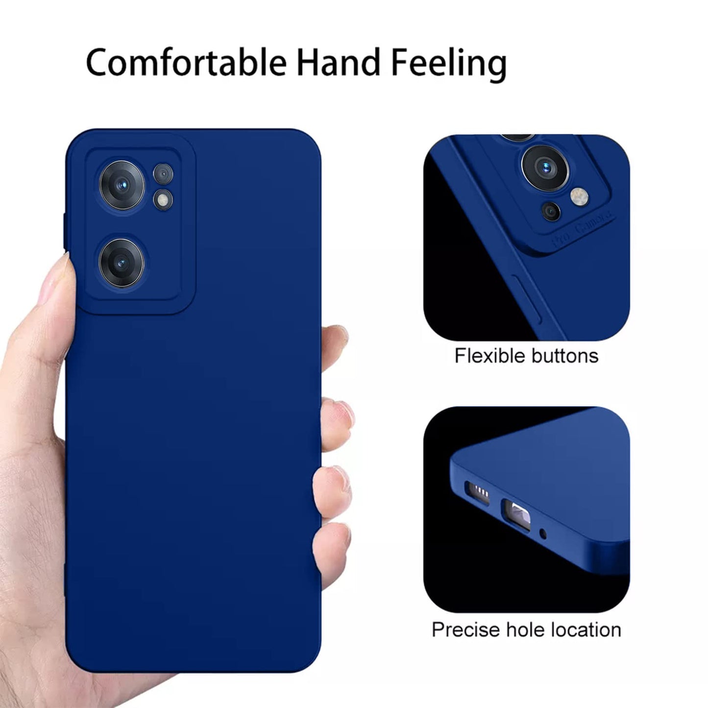 Pikkme OnePlus Nord Ce 2 5G Soft Silicone Case with Camera Bumper Protection | Blue