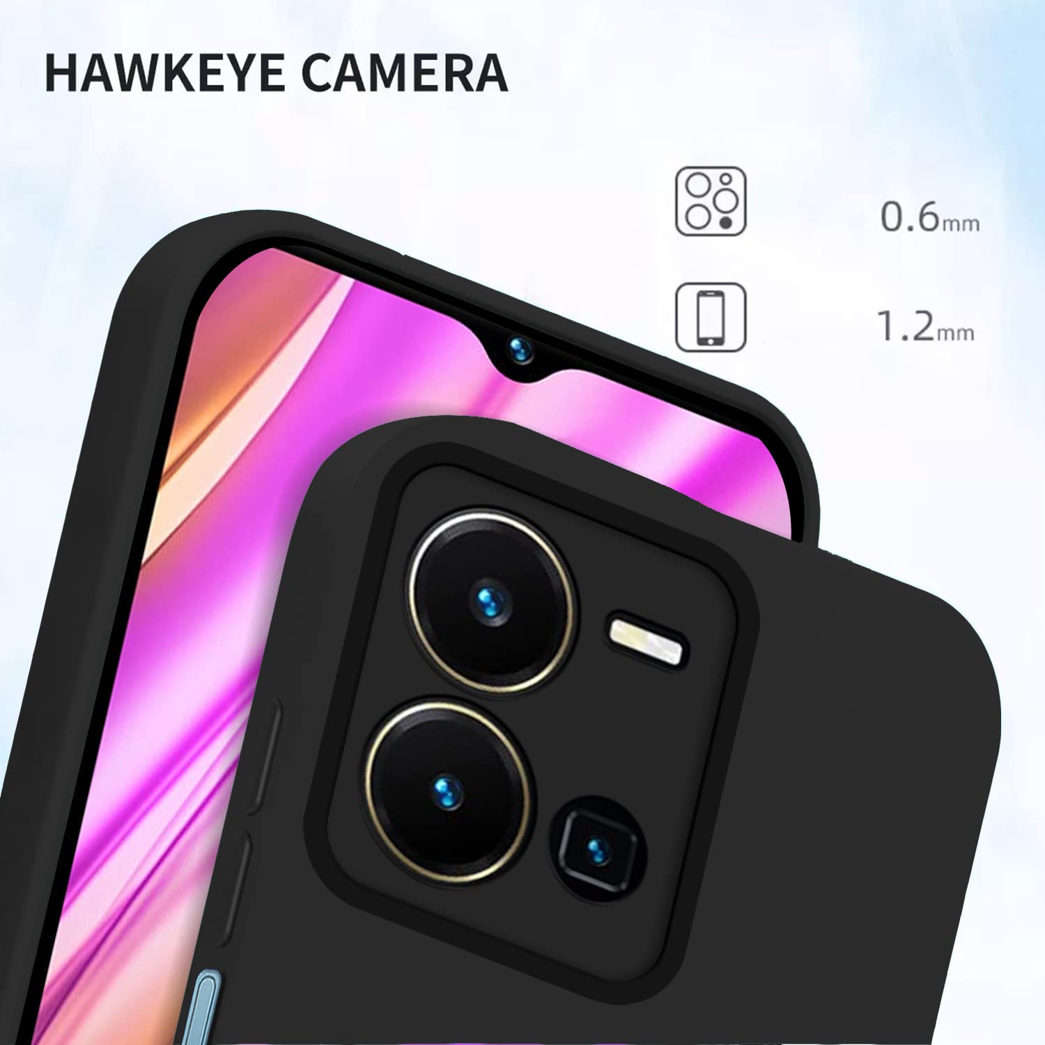 Pikkme Vivo Y35 Liquid Silicone black back cover – photo 5