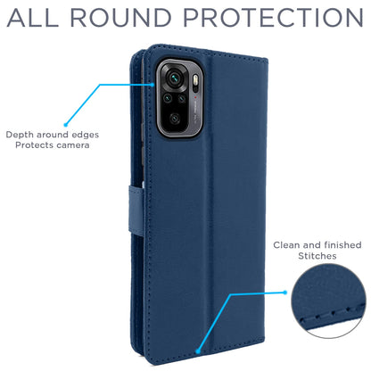 Pikkme Redmi Note 10 / Note 10S Vintage Flip Cover | Blue