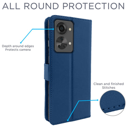 Pikkme OnePlus Nord 2T 5G Vintage Flip Cover | Blue