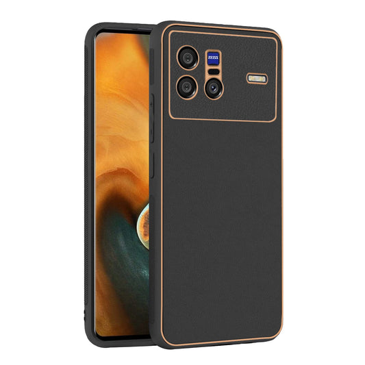 Pikkme Vivo X80 Leather Chrome Case | Black