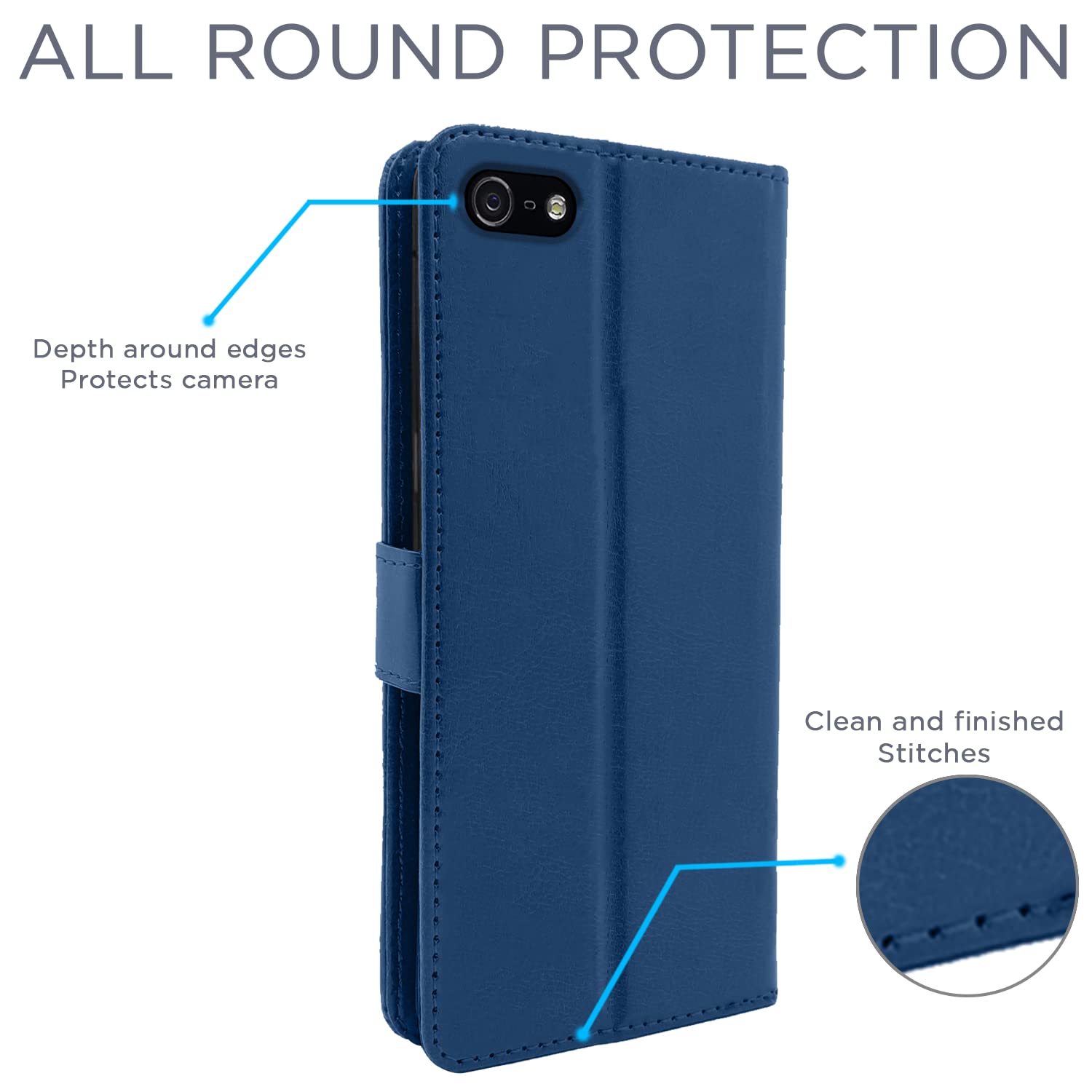 Pikkme iPhone 6 / 6s Vintage Flip Cover | Blue