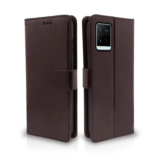 Pikkme Vivo Y21 2021 / Y33s Vintage Flip Cover | Coffee