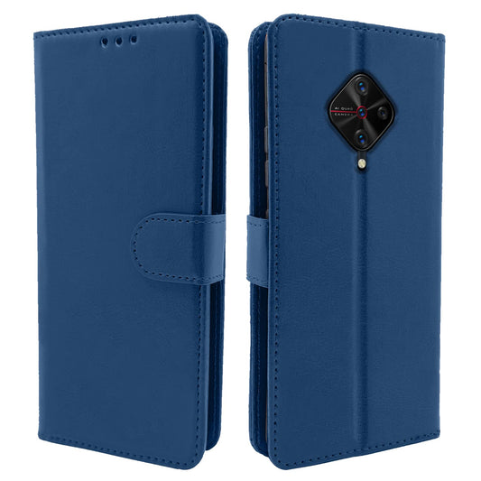 Pikkme Vivo S1 Pro Vintage Flip Cover | Blue