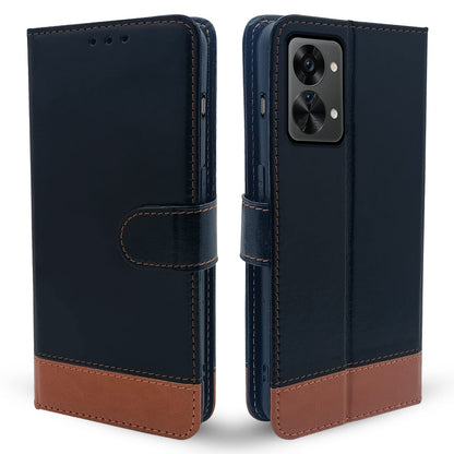 Pikkme OnePlus Nord 2T 5G Contrast Flip Cover | Black & Brown