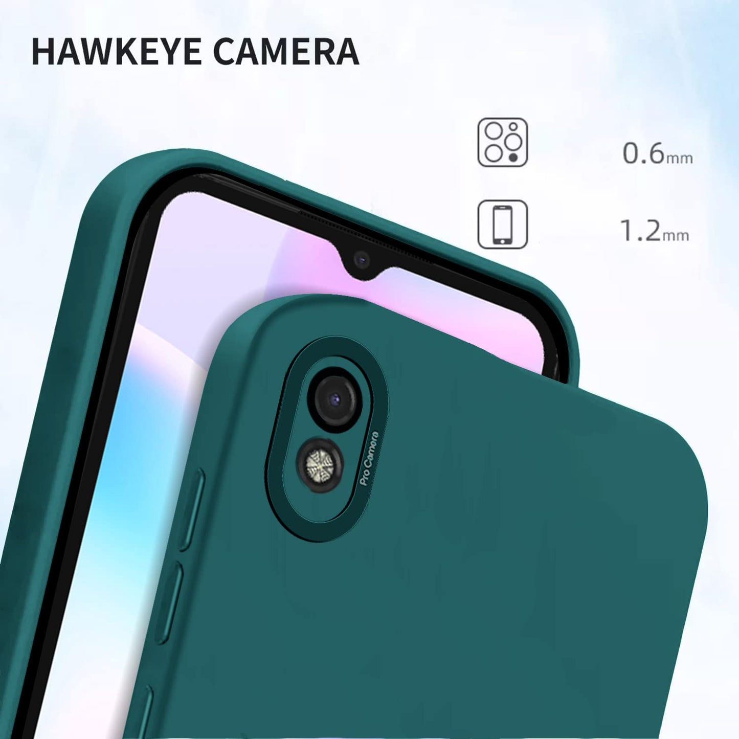 Pikkme Mi Redmi 9A / 9i / 9A Sport Soft Silicone Case with Camera Bumper Protection | Green