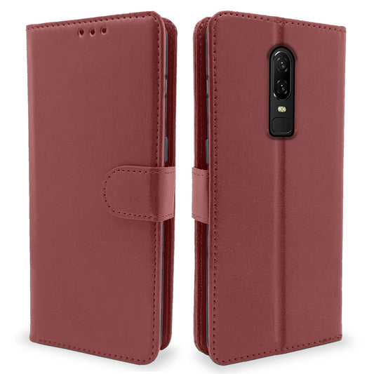 Pikkme OnePlus 6 Vintage Flip Cover | Brown