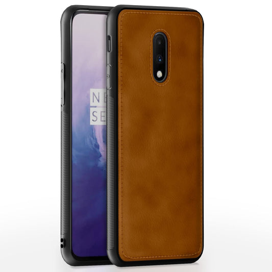 Pikkme OnePlus 7  Leather Back Cover  | Brown