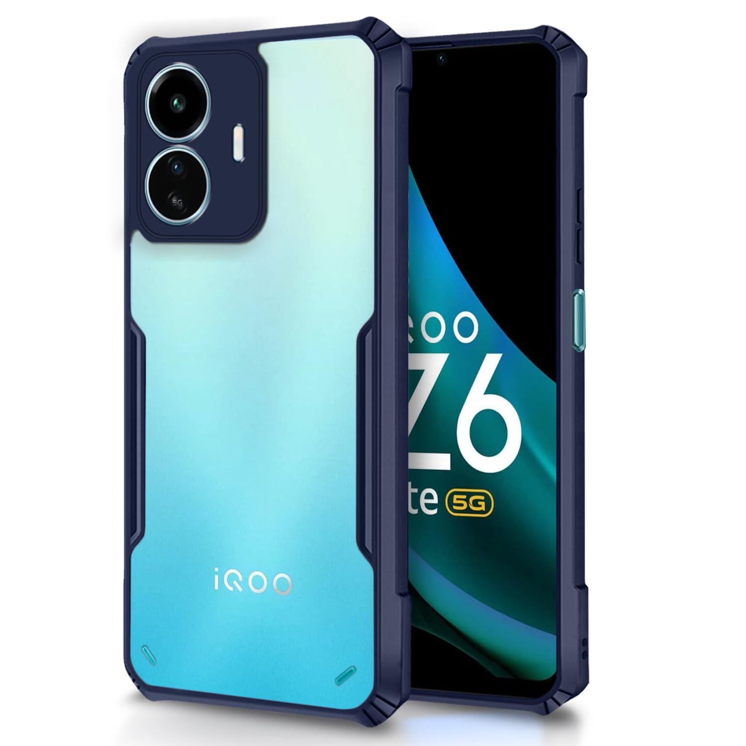 Pikkme iQOO Z6 Lite 5G Back Cover Crystal Clear Transparent Back Eagle Case (blue)