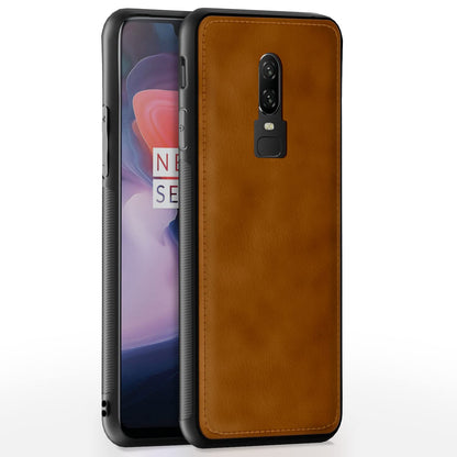 Pikkme OnePlus 6 Leather Back Cover | Brown