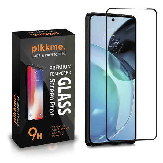 Pikkme Moto G72 Tempered Glass Screen Protector Edge To Edge Coverage With Easy Installation Kit