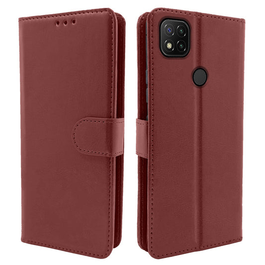 Pikkme Redmi 10A / Redmi 9 / Redmi 9 Activ / 9C / Poco C31 Vintage Flip Cover | Brown