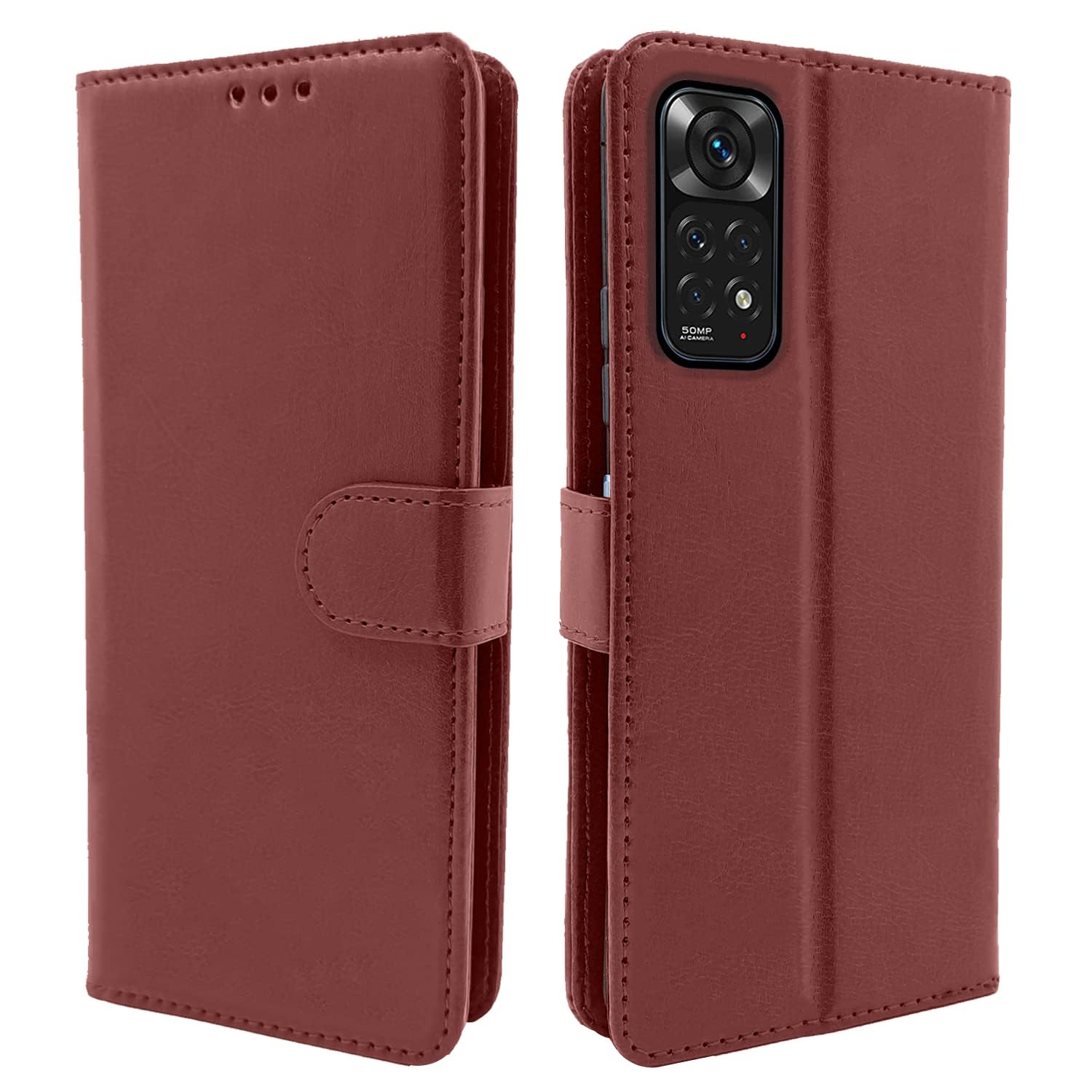 Pikkme Mi Redmi Note 11 / Note 11s Vintage Flip Cover | Brown