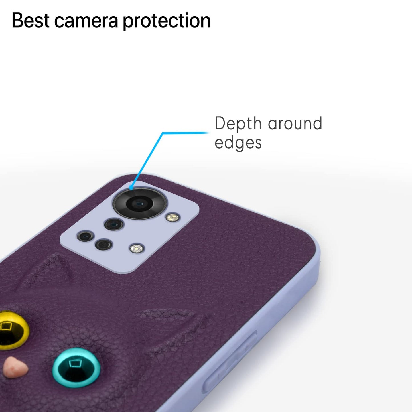 Pikkme OnePlus Nord 2T 5G Cat Case | Purple Color