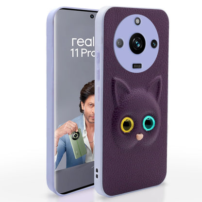 Pikkme Realme 11 Pro Kitty Back Cover (Purple)