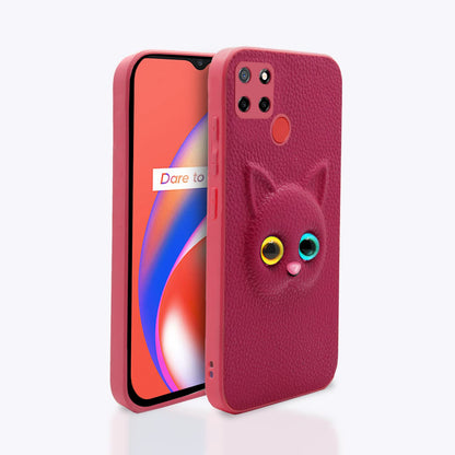 Pikkme Realme Narzo 30A / 20 / Realme C25s / Realme C25 / C12 Cat Case | Pink