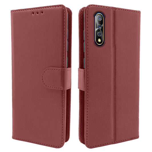 Pikkme Vivo S1 Vintage Flip Cover | Brown