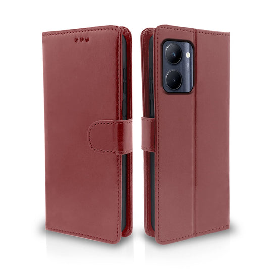 Pikkme Realme C33 Vintage Flip Cover | Brown