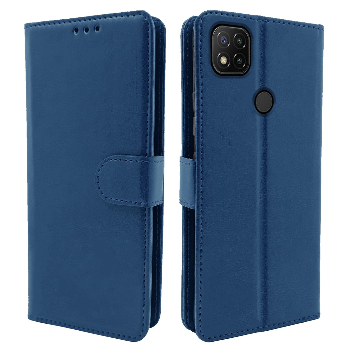 Pikkme Redmi 10A / Redmi 9 / Redmi 9 Activ / 9C / Poco C31 Vintage Flip Cover | Blue