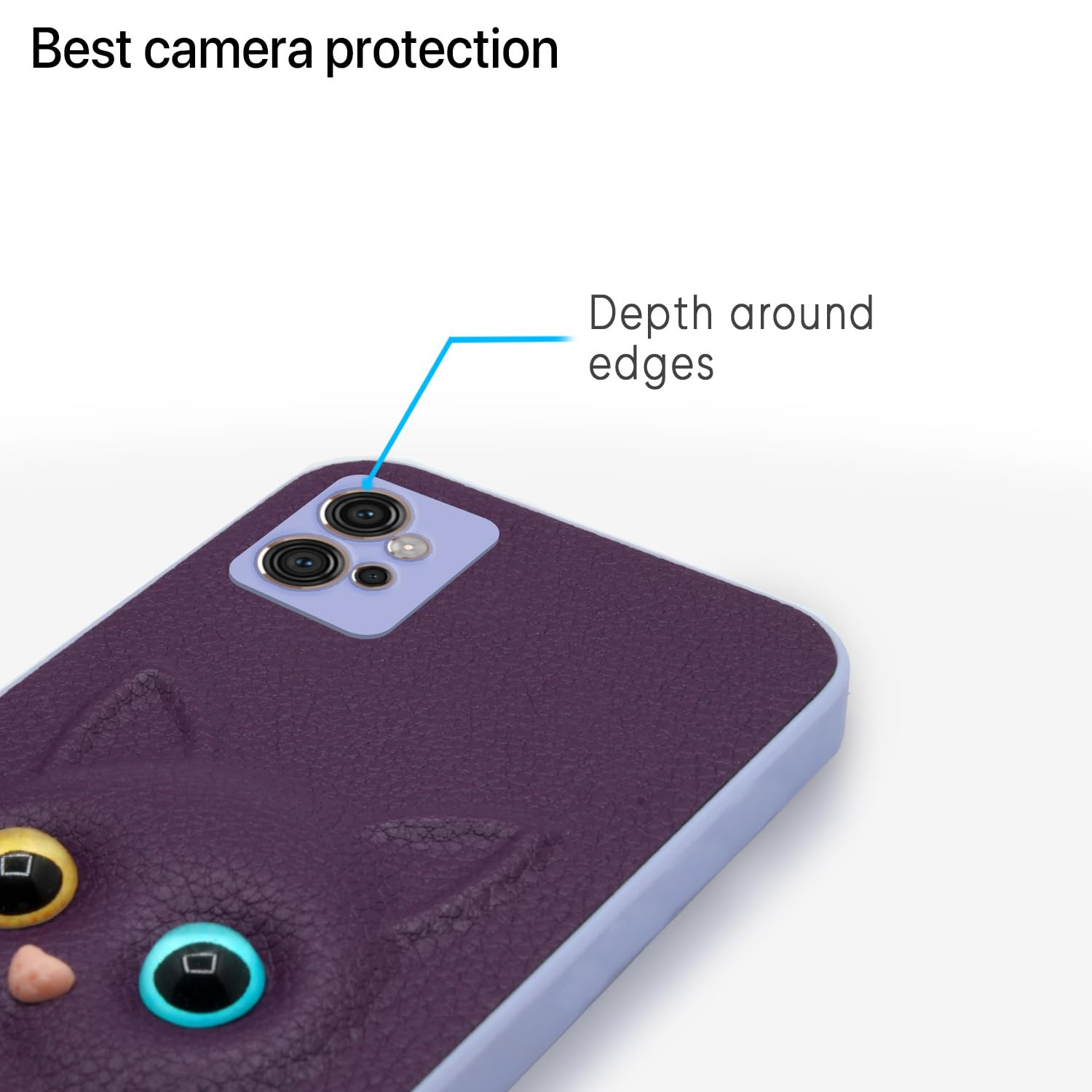 Pikkme Moto G32 Kitty Back Cover (Purple)