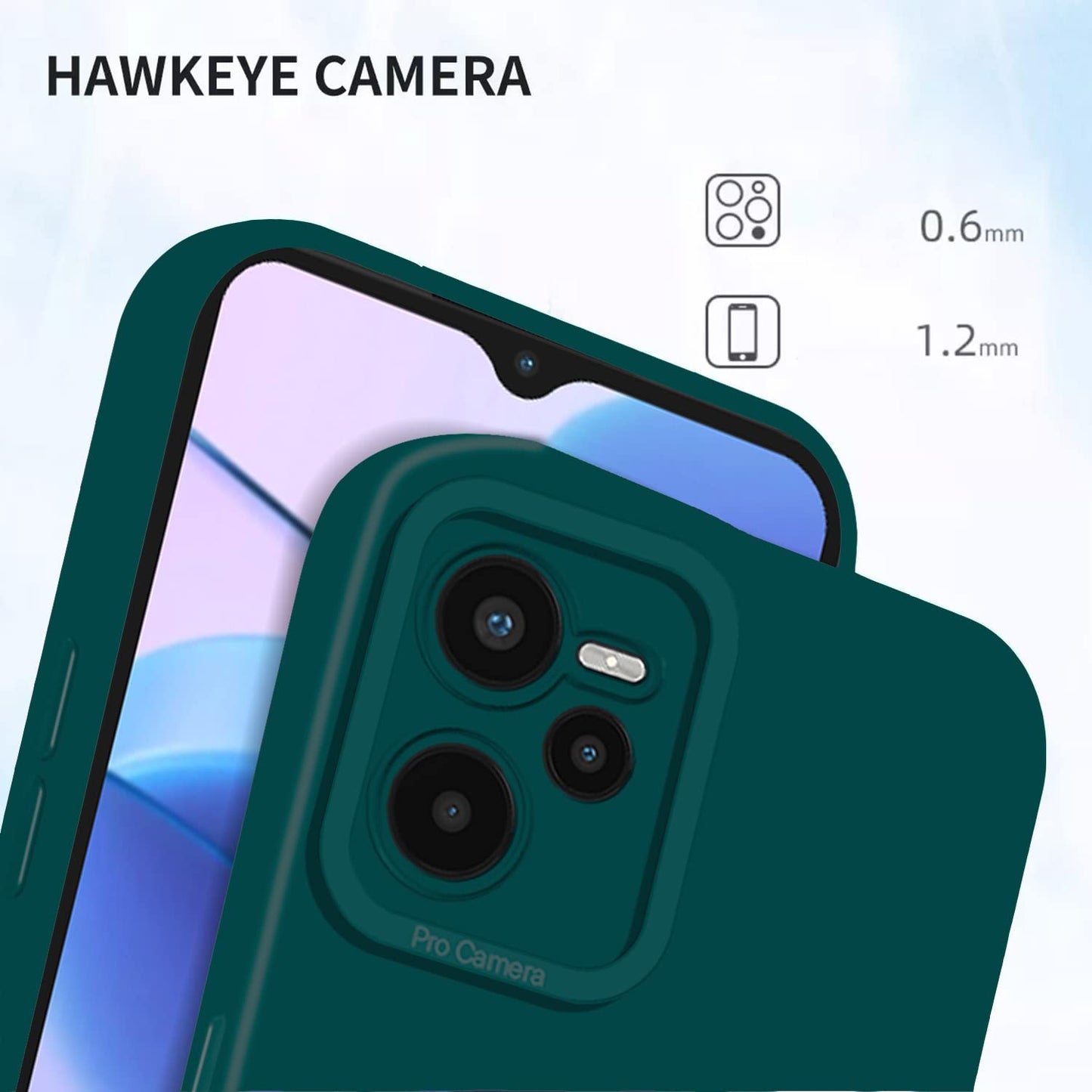 Pikkme Realme C35 Soft Silicone Case with Camera Bumper Protection | Green