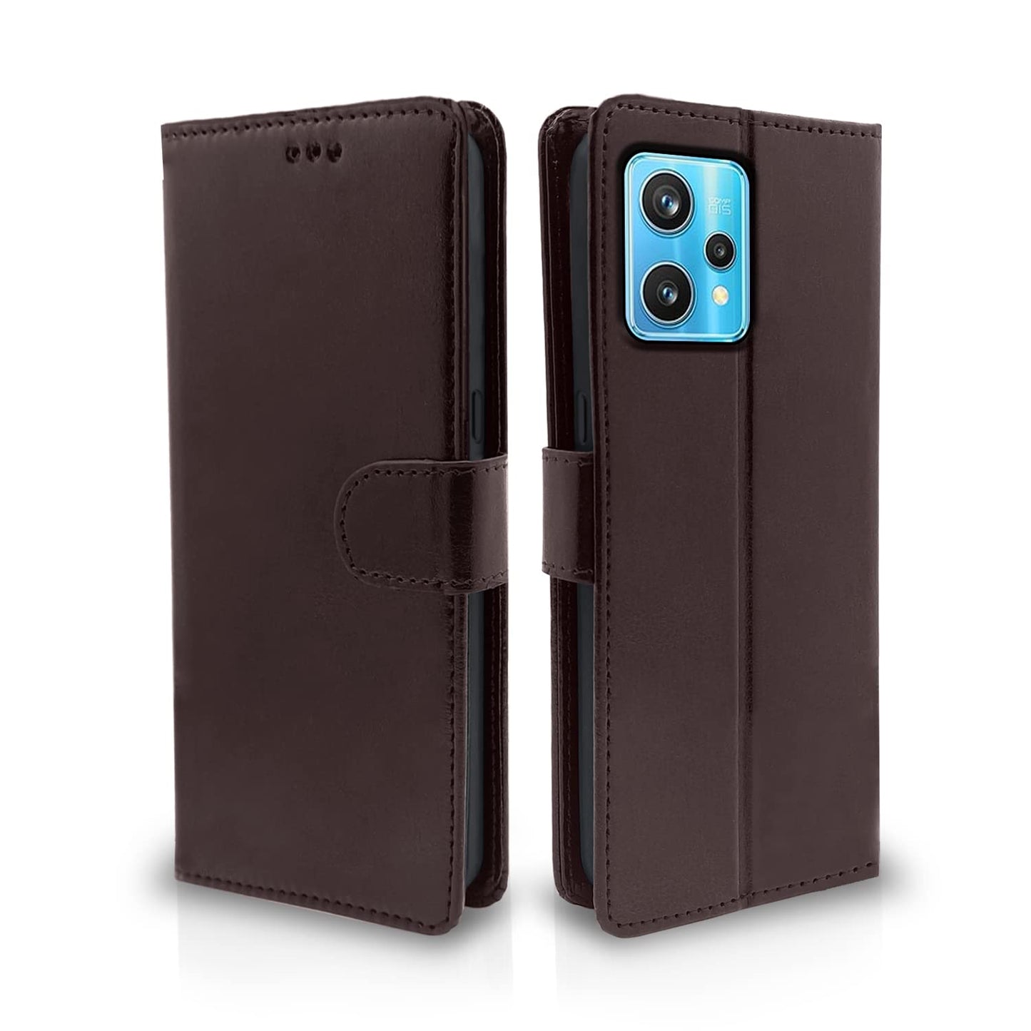 Pikkme Realme 9 Pro Plus 5G Vintage Flip Cover | Coffee