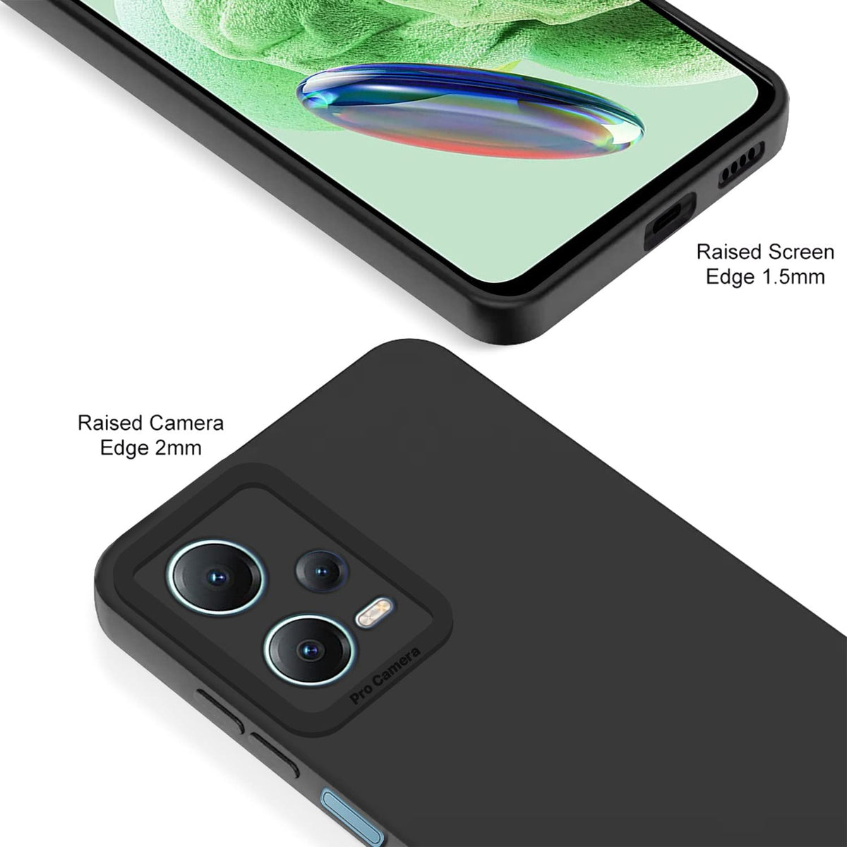 Pikkme Redmi Note 12 Pro 5G black mobile back cover – photo 2