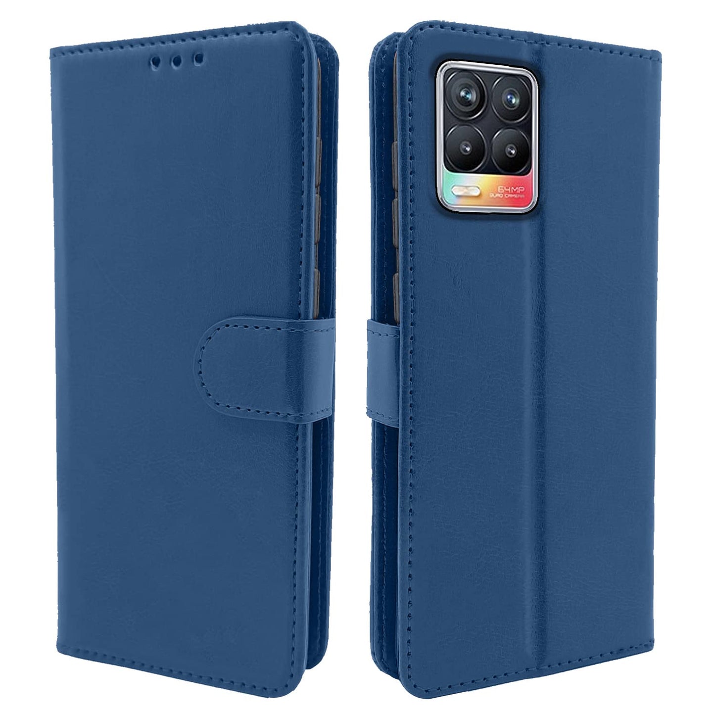 Pikkme Realme 8 4G / 8 Pro Vintage Flip Cover | Blue