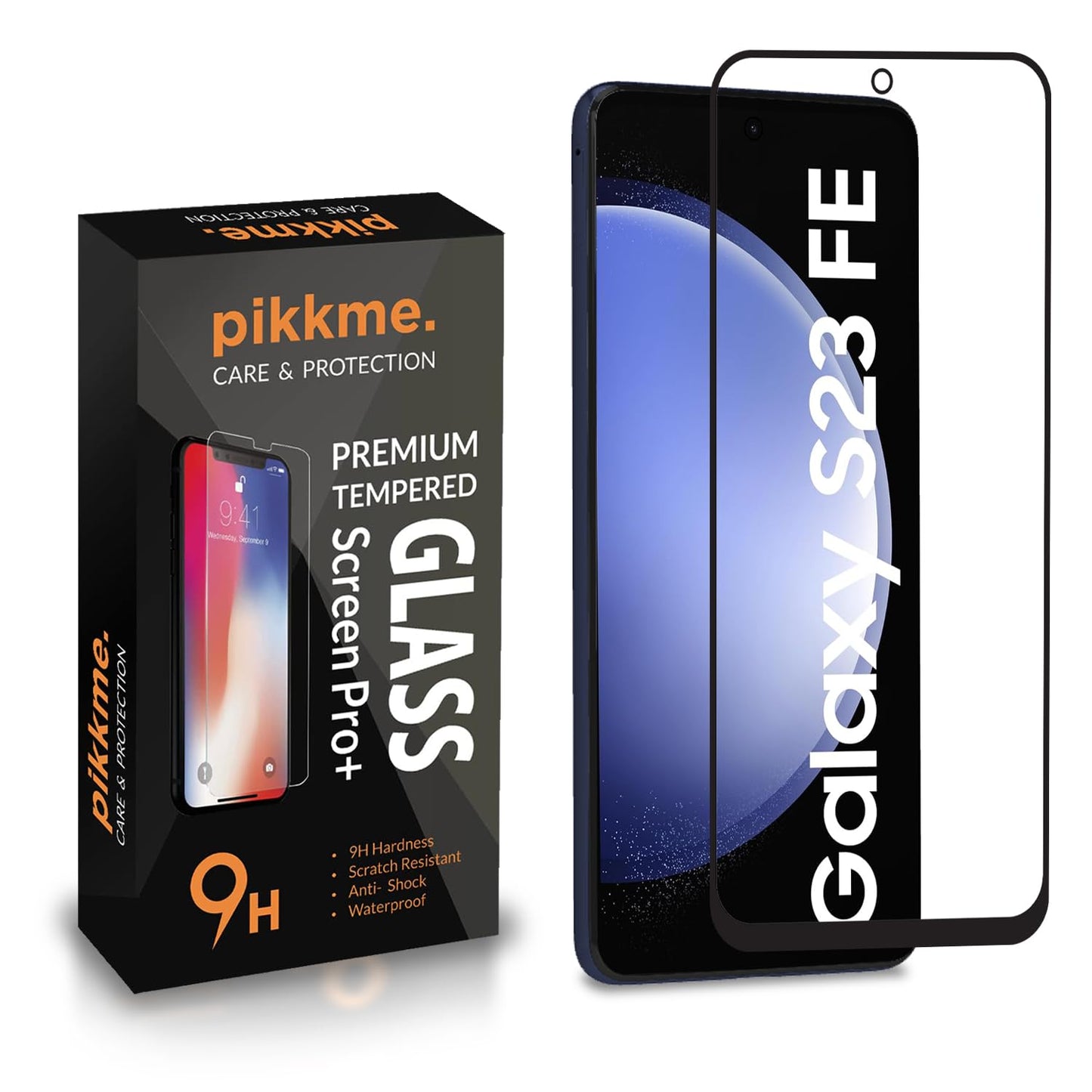 Pikkme Samsung Galaxy S23 Fe 5G Tempered Glass Screen Protector Edge To Edge Coverage With Easy Installation Kit