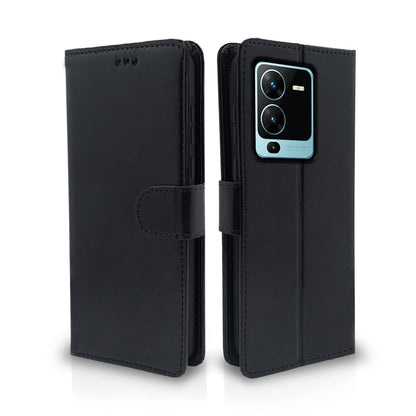 Pikkme Vivo V25 Pro 5G Vintage Flip Cover | Black