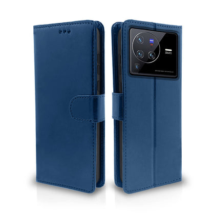 Pikkme Vivo X80 Pro Vintage Flip Cover | Blue