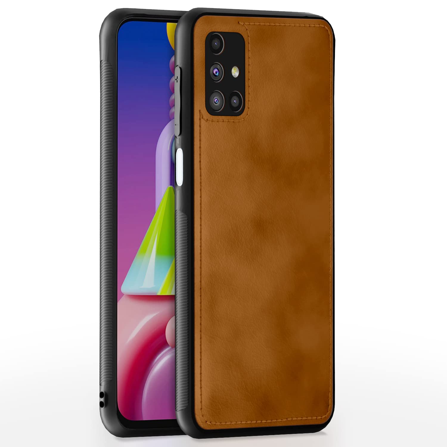 Pikkme Samsung Galaxy M51 Leather Back Cover | Brown