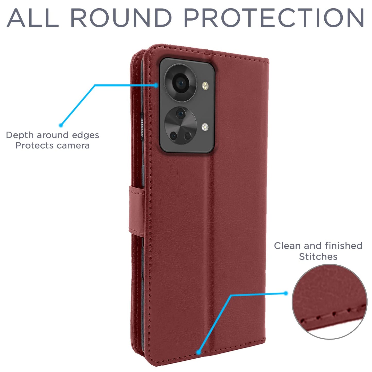 Pikkme OnePlus Nord 2T 5G Vintage Flip Cover | Brown