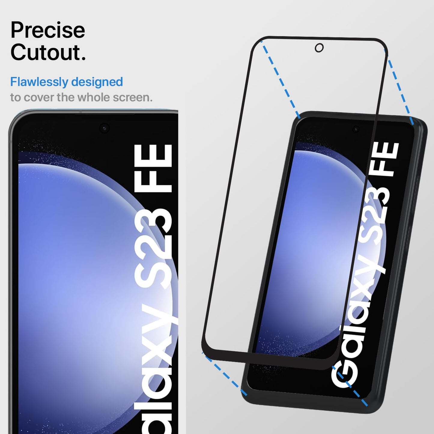 Pikkme Samsung Galaxy S23 Fe 5G Tempered Glass Screen Protector Edge To Edge Coverage With Easy Installation Kit