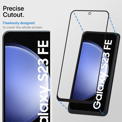 Pikkme Samsung Galaxy S23 Fe 5G Tempered Glass Screen Protector Edge To Edge Coverage With Easy Installation Kit