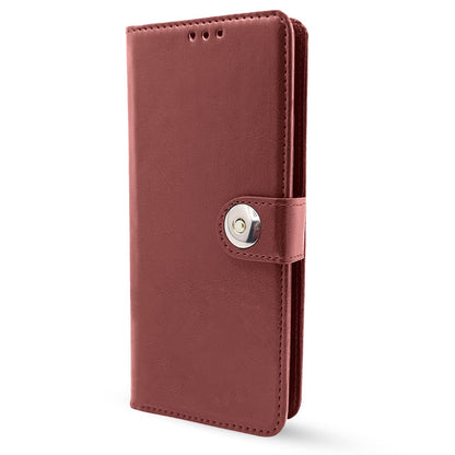 Pikkme Realme Narzo N53 / C53 Button Flip Cover (Brown)