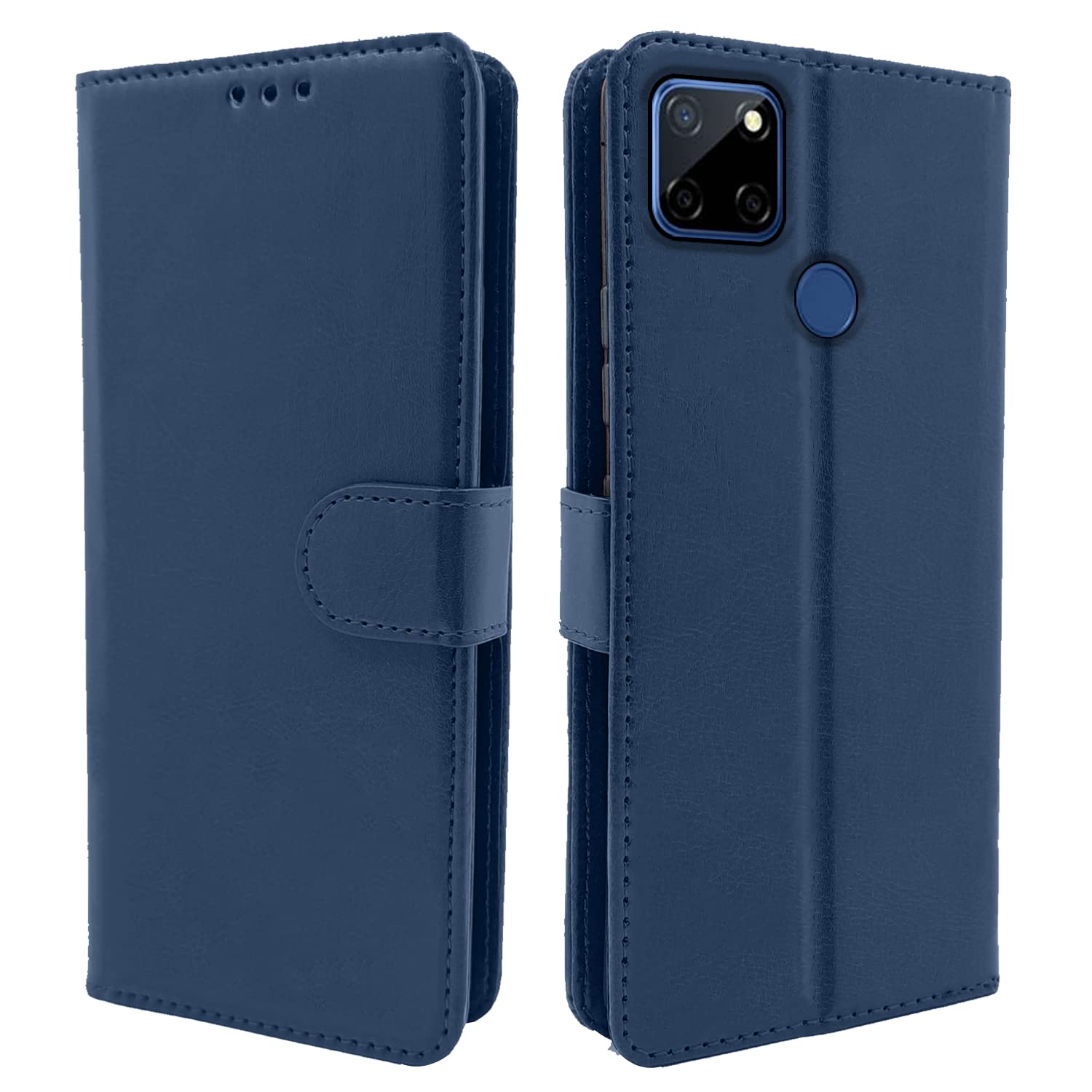 Pikkme Realme C12 / Realme Narzo 20 / Narzo 30A / Realme C25 Vintage Flip Cover | Blue