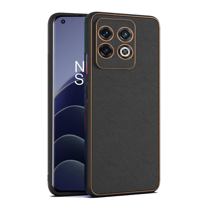 Pikkme OnePlus 10 Pro 5G Leather Chrome Case | Black