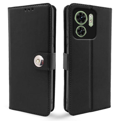 Pikkme Moto Edge 40 Button Flip Cover (Black)