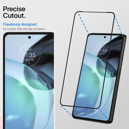 Pikkme Moto G72 Tempered Glass Screen Protector Edge To Edge Coverage With Easy Installation Kit