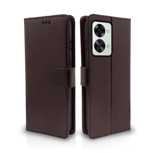 Pikkme OnePlus Nord 2T 5G Vintage Flip Cover | Coffee