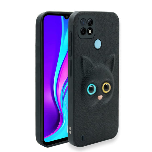 Pikkme Realme Narzo 30A / 20 / Realme C25s / Realme C25 / C12 Cat Case | Black