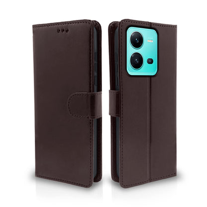 Pikkme Vivo V25 5G Vintage Flip Cover | Coffee