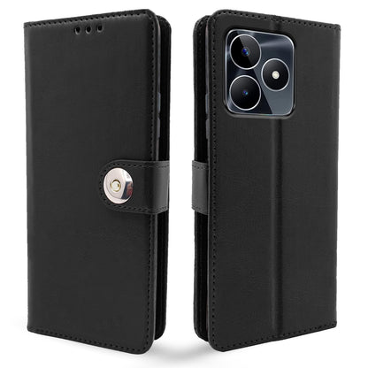 Pikkme Realme Narzo N53 / C53 Button Flip Cover (Black)