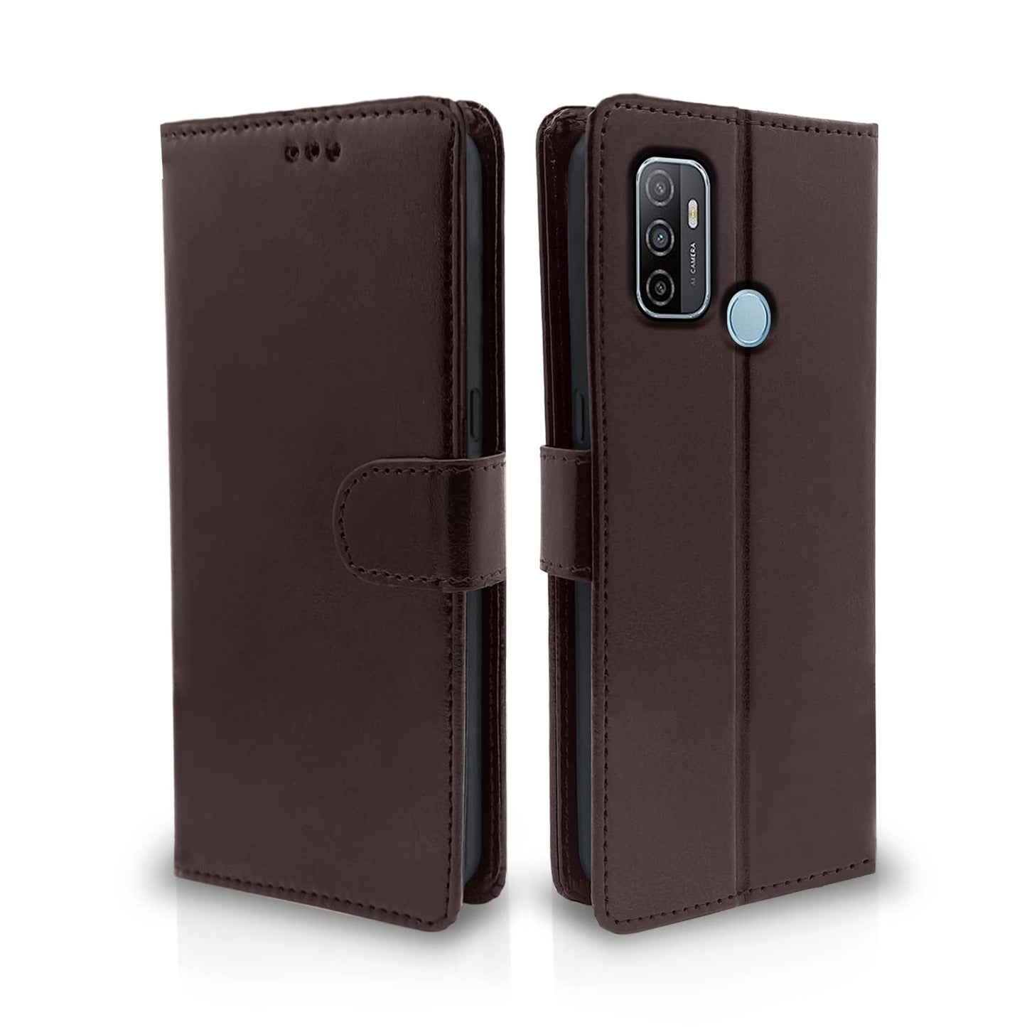 Pikkme Oppo A53 Vintage Flip Cover | Coffee