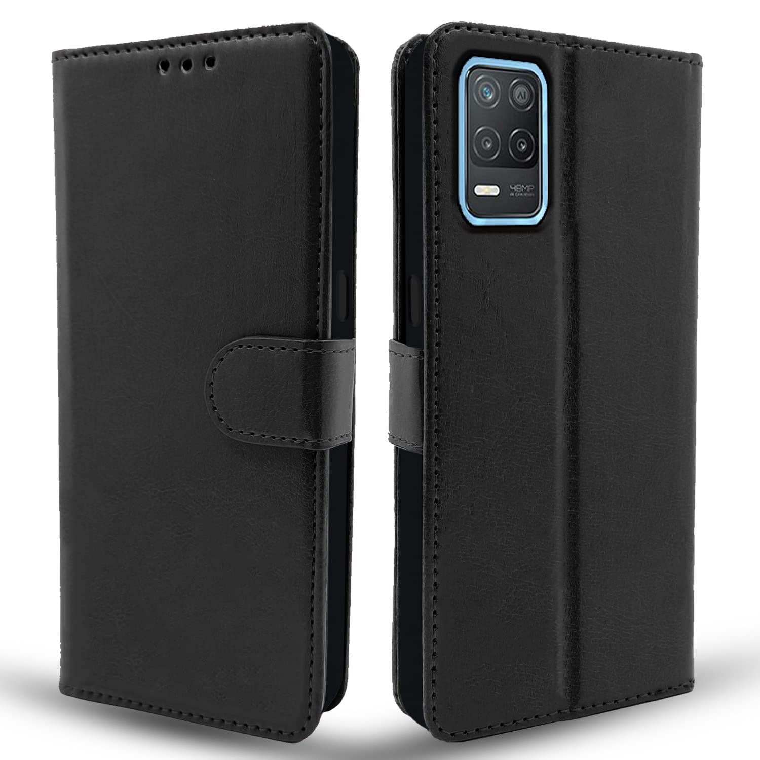 Pikkme Realme 9 5G / 8s 5G / 8 5G / Narzo 30 5G Vintage Flip Cover | Black