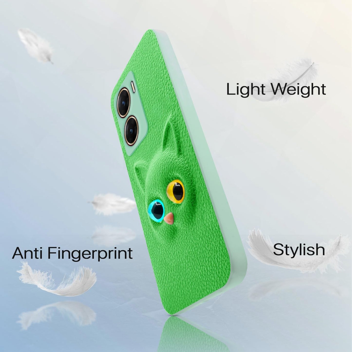 Pikkme Vivo V29e 5G Kitty Back Cover (Green)