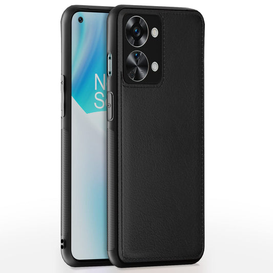 Pikkme OnePlus Nord 2T 5G Leather Back Case Black